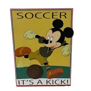 Disney Mickey & Friends Mickey Mouse It's A Kick Soccer Plaque